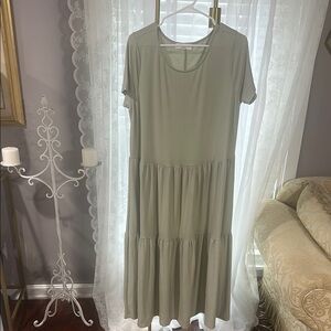 Zenana Outfitters Sage Green Maxi Dress